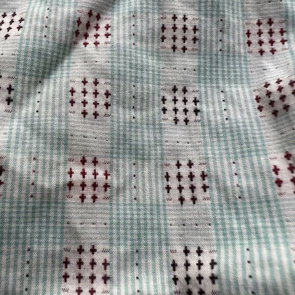 Robert Graham Shirt Men Small Blue Red Long Sleeve Button Down Cross Church - Picture 6 of 12